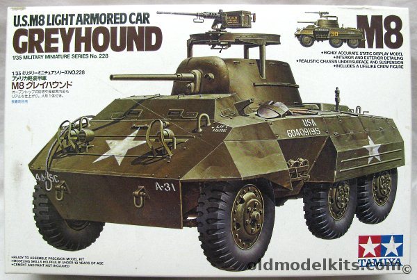 Tamiya 1/35 M8 Greyhound - Light Armored Car, 35228 plastic model kit